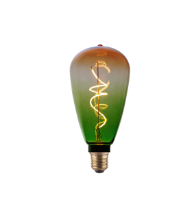 LAMPARA DECORATIVA LED COLOR DEGRADADO VERDE-NARANJA EDISON E27 4W 1800K