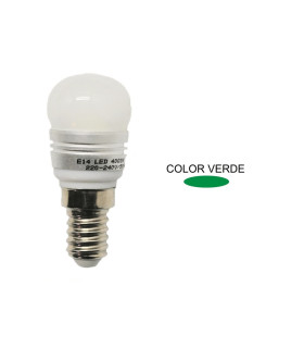 LAMPARA PEBETERA LED VERDE E14 2,2W 120º 230V