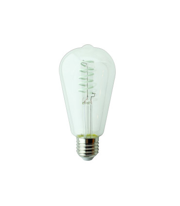 LAMPARA EDISON LED AZUL FILAMENTO RIZADO E27 4W 180º 230V