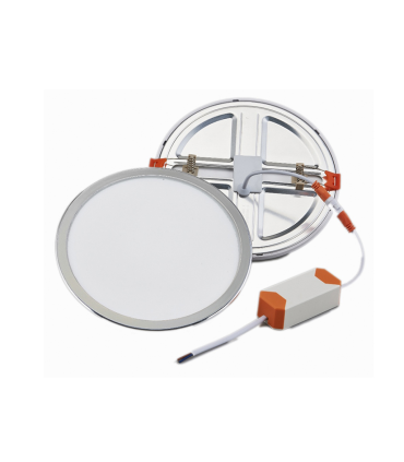 DOWNLIGHT REGULABLE  EMPOTRABLE ø230MM 20W 3000K PLATA CORTE AJUSTABLE