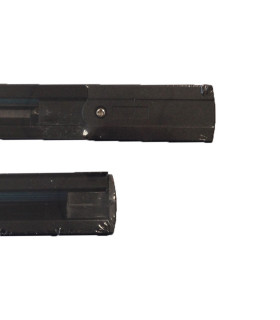 CARRIL LED 4 VIAS (HASTA 3 ENCENDIDOS) 1 METRO NEGRO incluye conector corriente y tapa final