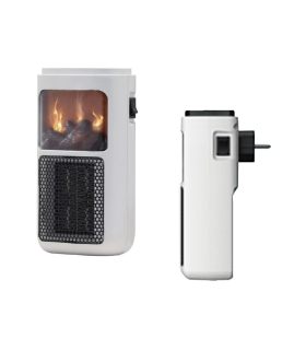 ESTUFA MINI ENCHUFABLE EFECTO LLAMA CON PROGRAMADOR 400W