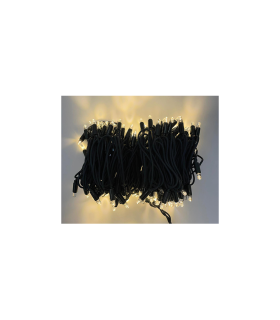 GUIRNALDA 144 LEDS BLANCO CALIDO CON EFECTO FLASH  PARA EXTERIOR 7W 230V 15m IP65 CON CABLE NEGRO