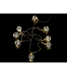 GUIRNALDA BOLA DIAMANTE 8 LED 0,48W 24V IP20 5,10METROS