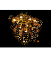 GUIRNALDA 10 LEDS CILINDROS DE COBRE CON BATERIA 3xAA 0,6W 4,5V 1,25METROS