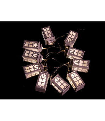 GUIRNALDA DE LED 10 LUCES FAROLILLOS CON BATERIAS( no incluidas) 3xAA 0,6W 3V 1,20METROS