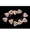 GUIRNALDA DE LED 10 LUCES CORAZONES RUSTICOS CON BATERIA 3xAA 0,6W 3V 1,20METROS