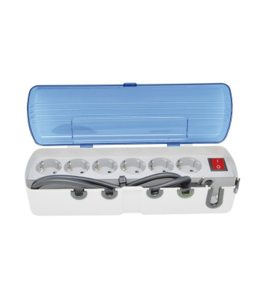 B. MULT 6 T  AZUL CON TAPA ANTIPOLVO + CABLE +INT