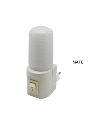 PILOTO LED CON INTERRUPTOR 1W 6500K 360º 230V MATE