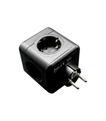 CLAVIJA MODULAR 5 TOMAS COMPATIBLE CON REF 1002910 16A 250V NEGRA