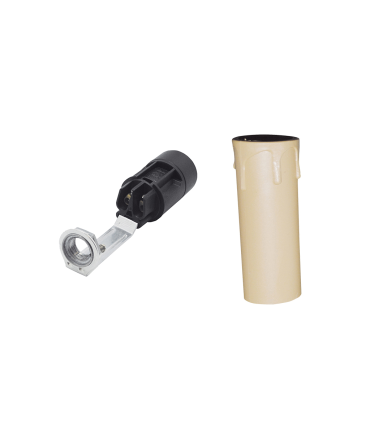 PORT.VELA COMPLETO LAGRIMA DE 8cm.CREMA