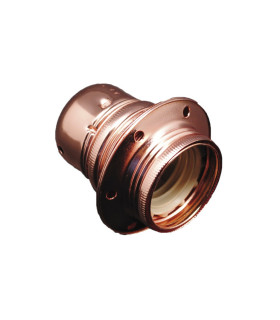 PORTALAMPARAS E27 DECORATIVO 2 ARANDELAS ROSADO