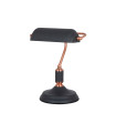LAMPARA DE MESA TIPO BANQUERO E27 NEGRO + COBRE