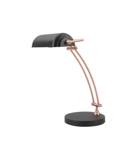 LAMPARA DE MESA TIPO BANQUERO E27 NEGRO