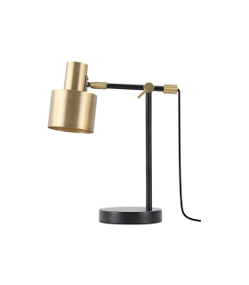 LAMPARA DE MESA MODELO SERANTES 1XE27 DORADA+NEGRA