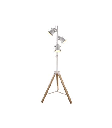 LAMPARA DE PIE TRIPODE 3XE27 SERIE DE PORCELANA BLANCA