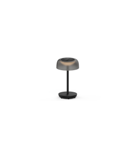 LAMPARA DE MESA SOLAR 3.3W 150Lm TACTIL REGULABLE  NEGRA RECARGABLE POR USB