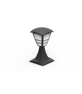 FAROL SOBREMURO MODERNO PC + PP E27 NEGRO