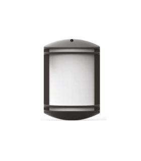 APLIQUE PARED MODERNO PC + PP E27 NEGRO