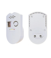 DETECTOR DE GAS CON ALARMA 85DB 4W 230V