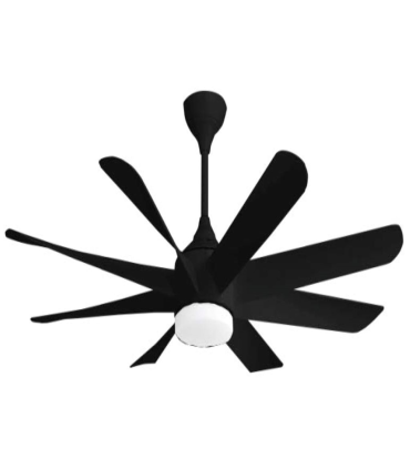 VENTILADOR DE TECHO 50W DC LED INTEGRADO 24W NEGRO CAMBIO DE TONO CON MEMORIA