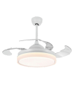 VENTILADOR DE TECHO ASPAS PLEGLABLES 65W AC  LED INTEGRADO 36W BLANCO CAMBIO DE TONO CON MEMORIA