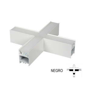 ACCESORIO LUMINARIA COLGANTE LED 15W 4000K CONEXION EN CRUZ NEGRA
