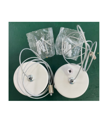 PACK 2 ACCESORIO SUSPENSION PARA LUMINARIA COLGANTE BLANCA 1 METRO DE CABLE
