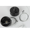 PACK 2 ACCESORIO SUSPENSION PARA LUMINARIA COLGANTE NEGRO 1 METRO DE CABLE