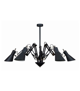 LAMPARA COLGANTE E27 NEGRO+NICKEL