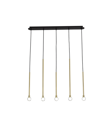 LAMPRA DE TECHO LED  4XG9 3000K NEGRA+ DORADA