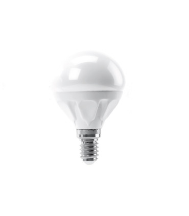 LAMPARA ESFERICA CERAMICA LED E14 5,5W 4200K 270º 230V