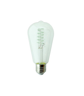 LAMPARA EDISON LED AZUL FILAMENTO RIZADO E27 4W 180º 230V