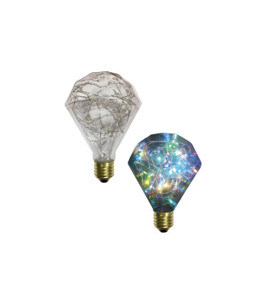 LAMPARA LED GUIRNALDA PRISMA RGB E27 1,5W 360º 230V