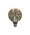 LAMPARA DECORATIVA 3D FILAMENTO LED GLOBO EFECTO FUEGOS ARTIFICIALES E27 4W 320º 230V
