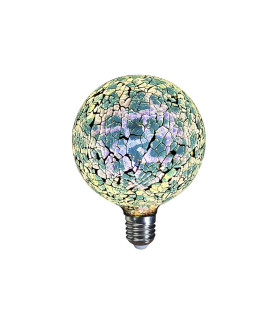 LAMPARA DECORATIVA FILAMENTO LED GLOBO TIFFANY E27 4W 360º 230V AZUL