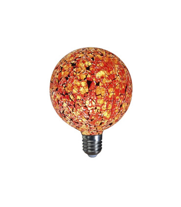 LAMPARA DECORATIVA FILAMENTO LED GLOBO TIFFANY E27 4W 360º 230V NARANJA