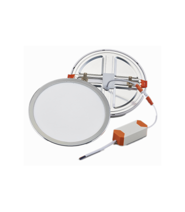 DOWNLIGHT REGULABLE  EMPOTRABLE ø175MM 15W 6500K PLATA CORTE AJUSTABLE