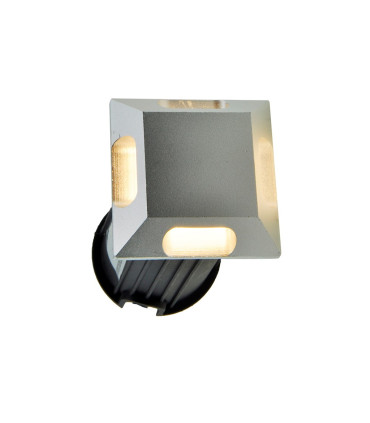 UPLIGHT LED IP65 3W 3000K PLATA CUADRADO