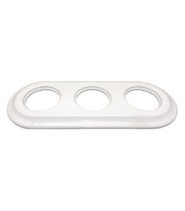 MARCO EMPOTRAR TRIPLE PORCELANA BLANCO