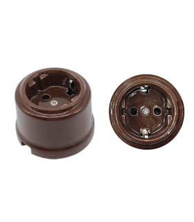 BASE SUPERFICIE PORCELANA MARRON 16A 250V