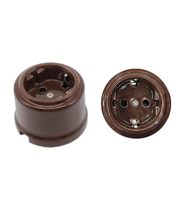 BASE SUPERFICIE PORCELANA MARRON 16A 250V