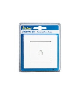 TOMA DE TELEFONO 4 VIAS BLANCA EN BLISTER