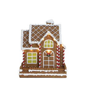 CASITA JENGIBRE CON LED BATERIAS 3XAA ( INCLUIDAS ) 18.50X15.50X22.40CM