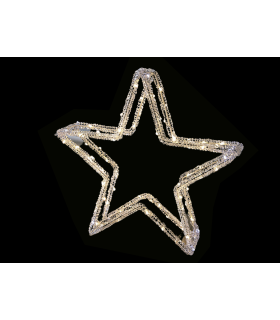 ESTRELLA NAVIDEÑA 80 LEDS LUZ CALIDA CON BATERIAS 3 X AA