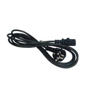 CABLE ALIMENTACION SCHUKO -IEC13 H 2 MTS NEGRO