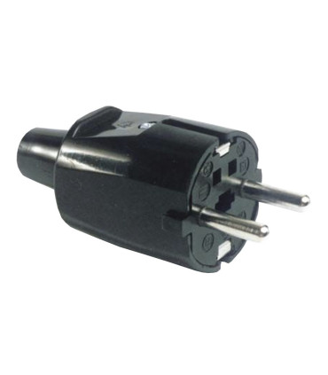 CLAVIJA CON TT DE GOMA NEGRO 16A. EN BLISTER