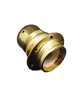 PORTALAMPARAS E27 DECORATIVO 2 ARANDELAS DORADO