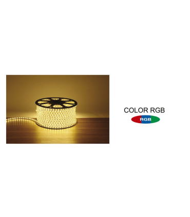 TIRA DE LED IP44 9W/MT RGB 230V 60LED/MT LED50x50 venta por metros