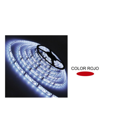 TIRA LED PROFESIONAL IP44  45W ROJO 12V 5MTx10MM 60LED/MT LED50x50
